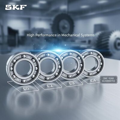 Rodamiento de bolas SKF con jaula metálica y variantes de juego C0 C2 C3 C4 para alto rendimiento en sistemas mecánicos con un año de garantía
