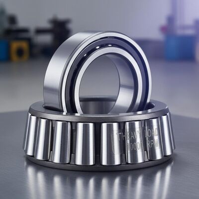 Rodamiento de rodillos cónicos TIMKEN con material de jaula de acero para aplicaciones de carga pesada y velocidad de hasta 10.000 RPM