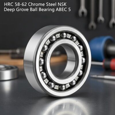 Rodamiento rígido de bolas NSK de acero cromado HRC 58-62 con precisión ABEC 5 para maquinaria