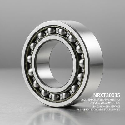 NRXT30035 Ensamblaje de rodamientos de rodillos cruzados con anillo interior de acero endurecido y servicios OEM personalizados pre lubricados o lubricados con grasa / aceite